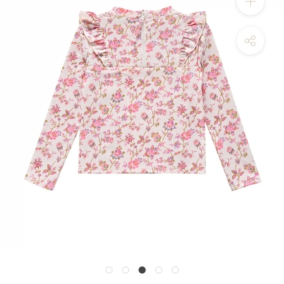 New Floral Ruffle Kids Rashguard - Picture 2 of 5